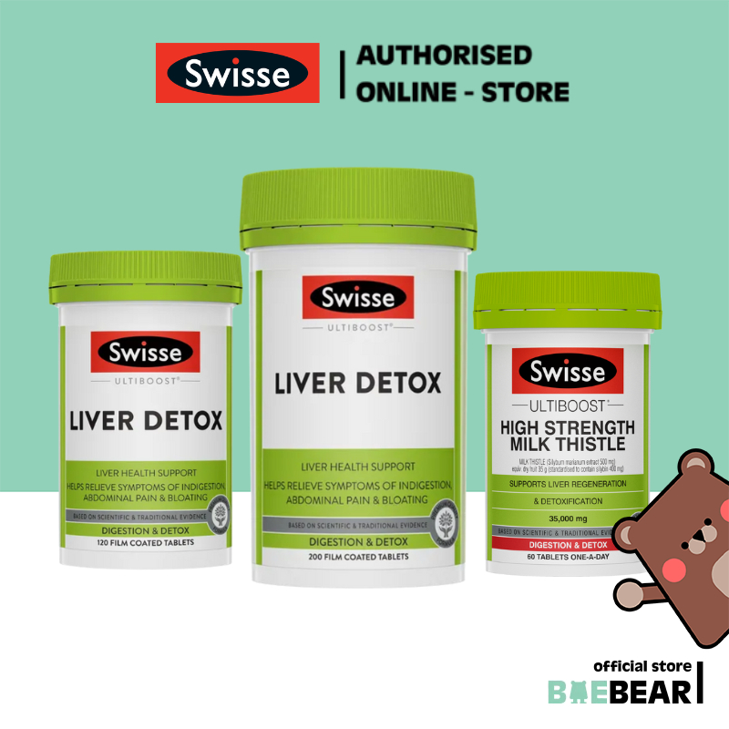 [Brand Authorised] Swisse Liver Detox 120 / 200 Tabs | Milk Thistle 60 Tabs <liver supplement / liver care> [BaeBear.sg]