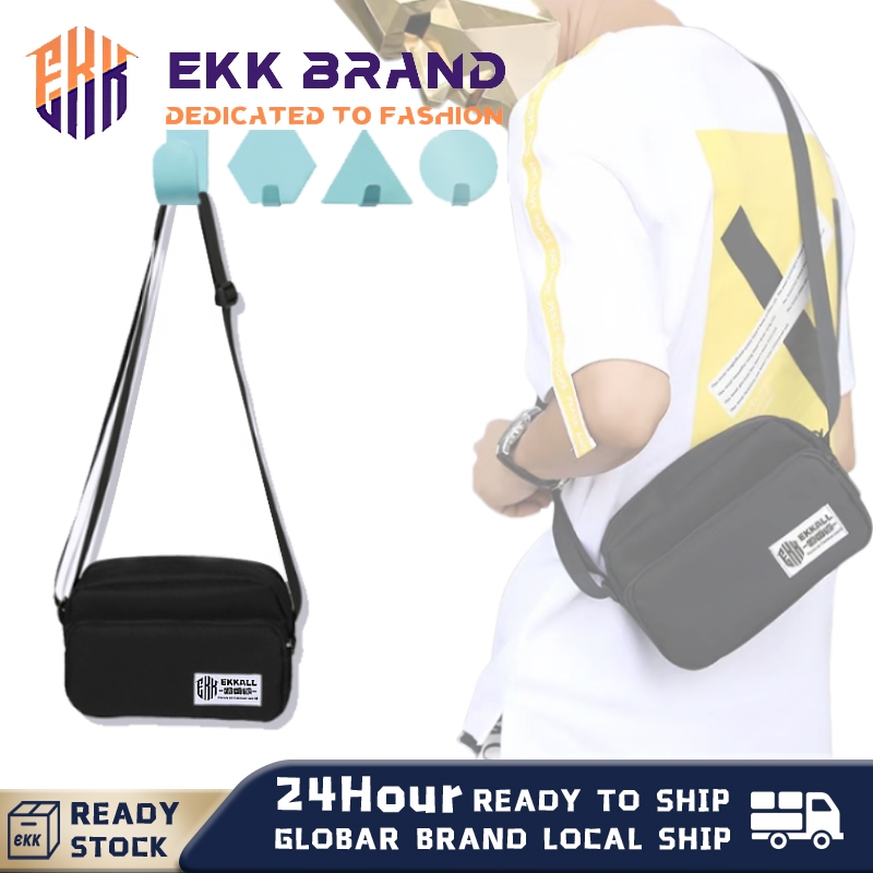 EKKLL Messenger Bag Men Sling Shoulder Bag Thickening Canvas Casual Outdoor Crossbody Bag